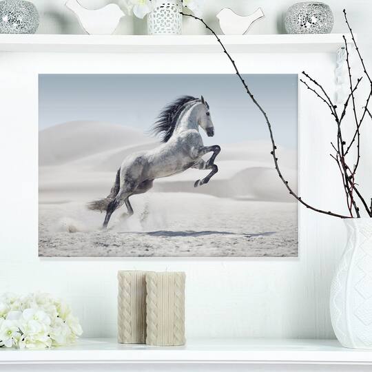 Designart - Galloping White Horse